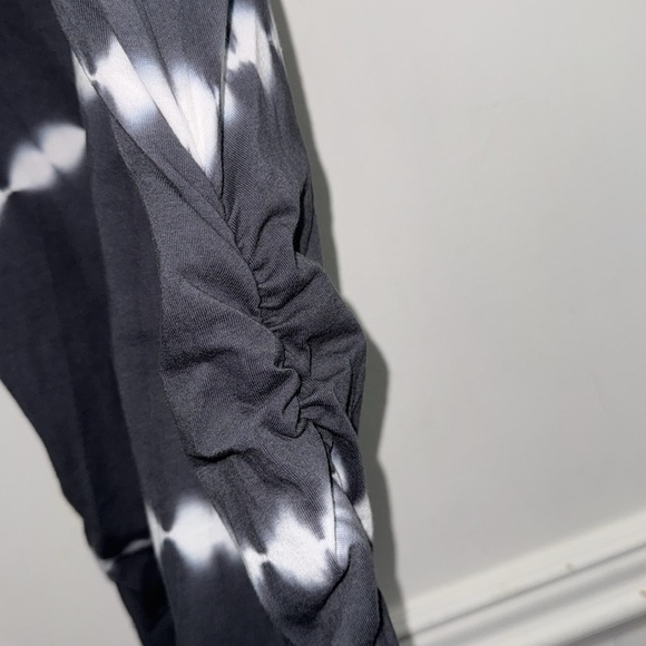 Michael Stars dress  Tie Dye Midi Tank body on Gray White Ruched Size Large - Picture 3 of 5